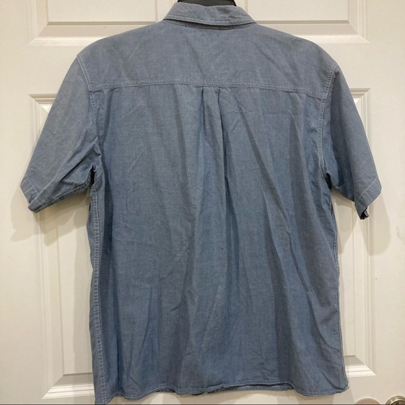 Vintage XL Firehouse Dalmatian embroidered patch on Mens chambray cotton - Picture 3 of 6